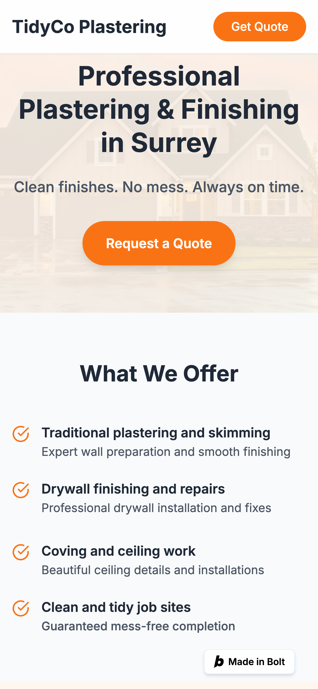 Jackson Carpentry website preview